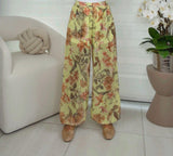 6037 Bubble flower print pants