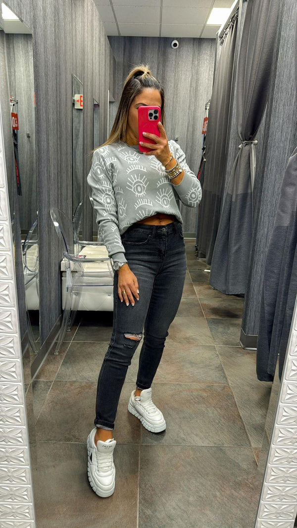 S163 Mid rise ankle skinny jeans