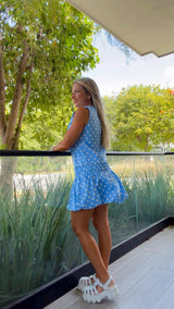 4487 Polka dot mini bubble dress