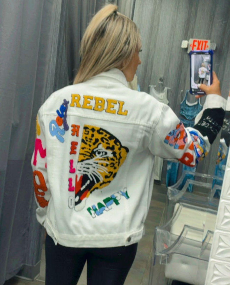 4642 Rebel patch denim jacket