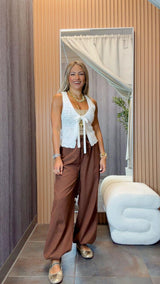 7236 Crochet knit vest
