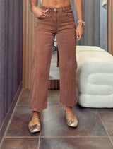 1058 High rise crop wide pants