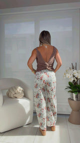 0344 Twist back crochet top