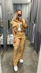 3099 Set cargo pants and vest