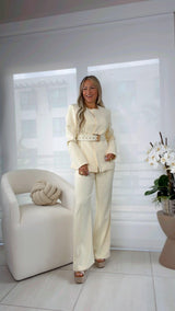 1189 Blazer with belt and pants set