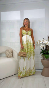 2465 Printed maxi dress