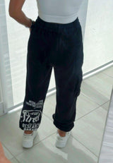 4013 Cotton pants with pockets and a hole boots