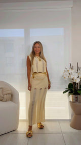 1009 Sahara lounge top and skirt set