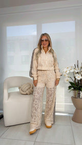 6207 Chinese lace jacket and pants set