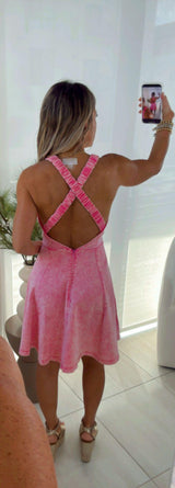 2073 Acid washed mini dress