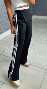 P209 Wide leg pant with side stripe