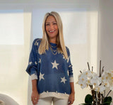 9060 Stamp stars lurex sweater