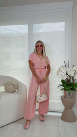 0021 Top and wide leg pants set