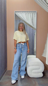 1423 Slouchy wide pants with drawstring