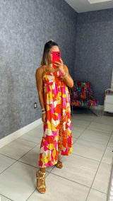 4900 Floral print midi dress