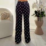 1909 Polka dot wide leg pants
