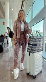 1549 Snake print jacket and jogger set