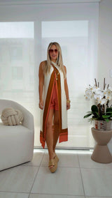 2503 Halter neck tunic top and short set