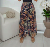 6037 Bubble flower print pants