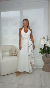 4555 Ruffle maxi dress