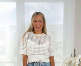 7850 Alina cropped crochet top