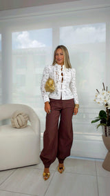 5052 Grace high neck Blouse