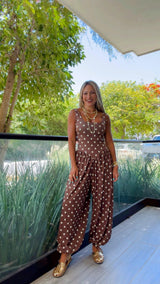 1952 Polka dot print jumpsuit kiut