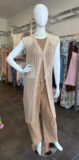 3200 Lurex long vest cardigans