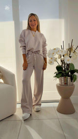0068 Modal poly satin pullover and pant set