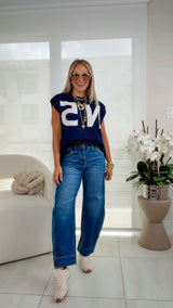 1490 Mid rise crop barrel pants