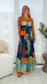 6828 Sea print dress
