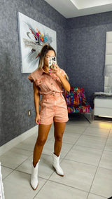8702 Washed utility romper