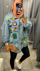 7187 Jacket with patches