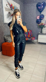 Shiny set Kiut jogger and blouse with pockets