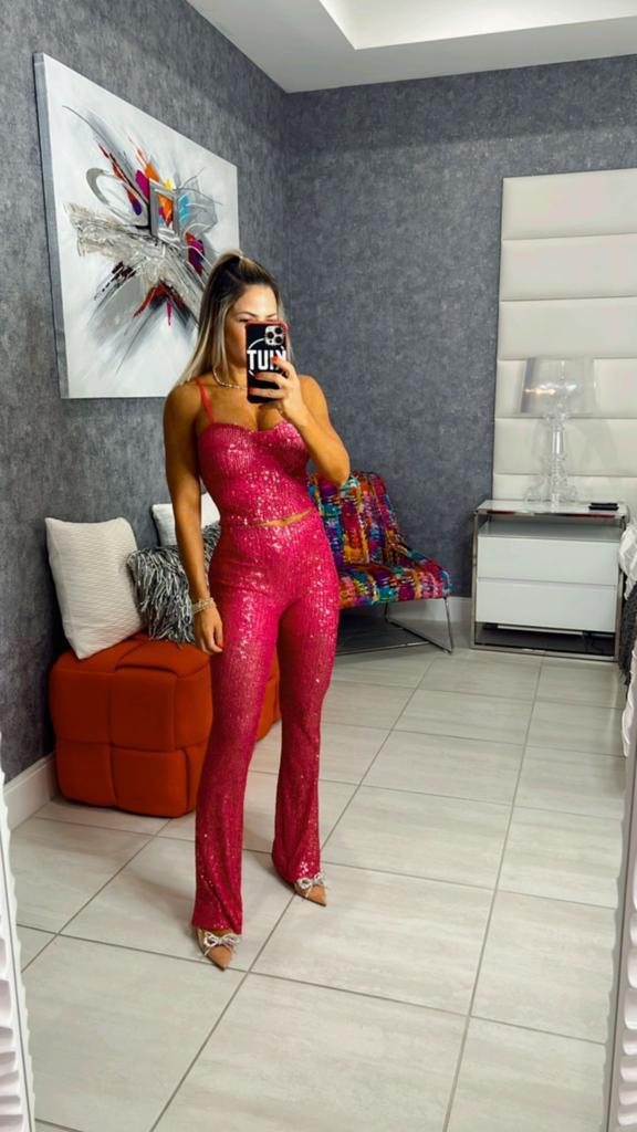 2611 Sequin corset and pant set