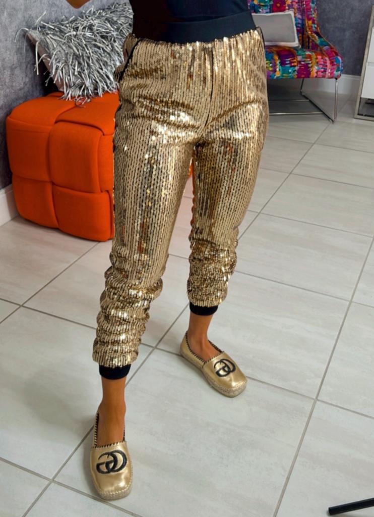 0075 Sequin jogger pants