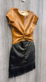 T682 Leather top