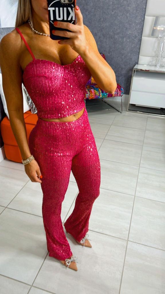 2611 Sequin corset and pant set
